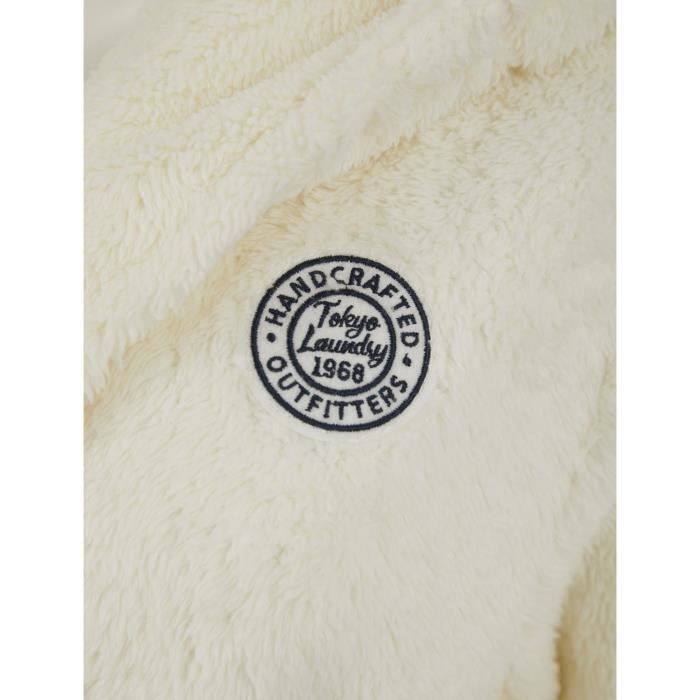 TOKYO LAUNDRY Robe de Chambre avec Capuche Ecru Femme