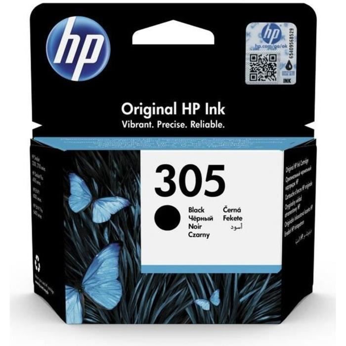 HP 305 Cartouche d'encre noire authentique (3YM61AE) pour HP DeskJet 2300/2710/2720/Plus4100, HP Envy 6000/Pro 6400
