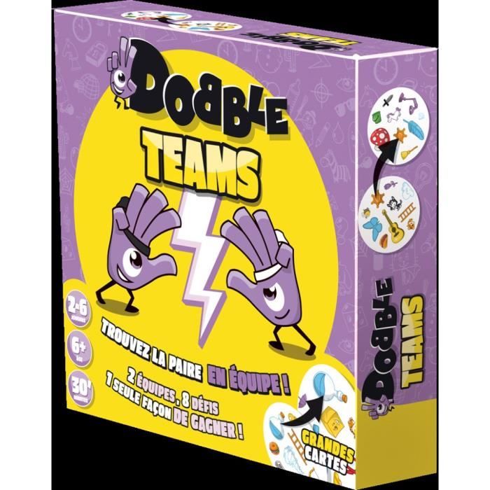 Zygomatic | Dobble Teams : Jouez en équipe | Jeu de société | a partir de 6 ans | 2 a 8 joueurs | 15 minutes