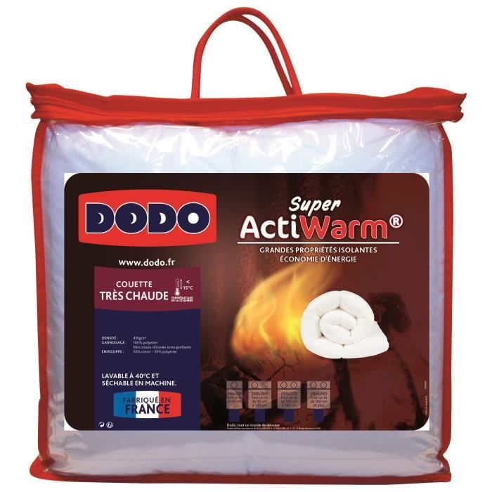 DODO Quilt very hot 450g / m� SUPER ACTIWARM 200x200 cm white
