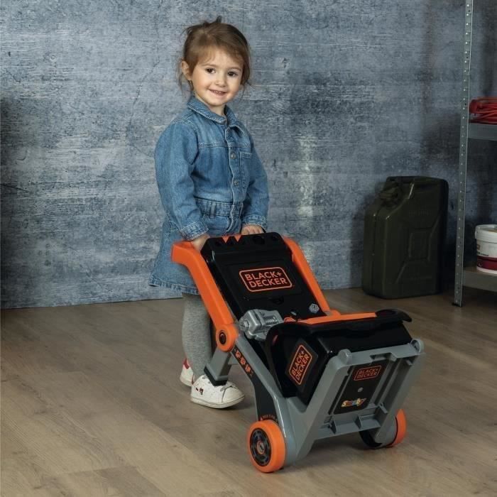 Image secondaire de SMOBY - Black+Decker - Diable Bricolo - Jouet d'Imitation - Facile a Tranporter - 18 Accessoires Inclus - A Partir de 3 ans