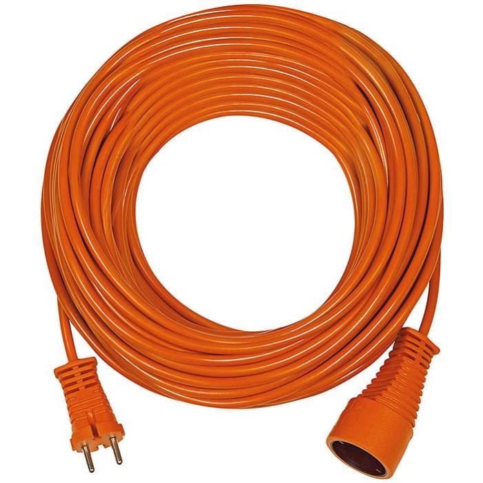 Brennenstuhl Rallonge orange 20m de câble - Fabrication Française