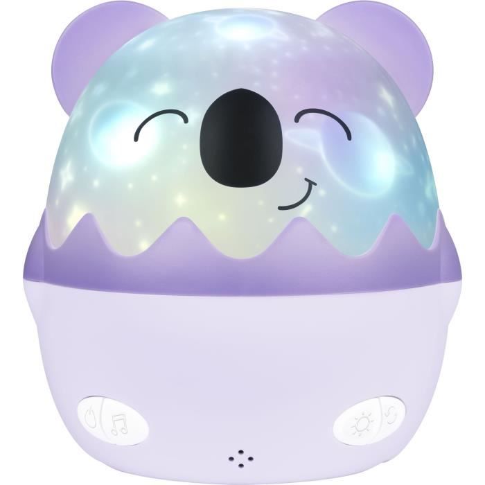 Luce notturna musicale senza fili - BIGBEN - Koala - Proiezione a 360°, 13 film, 8 melodie, Telecomando, Batteria USB-C