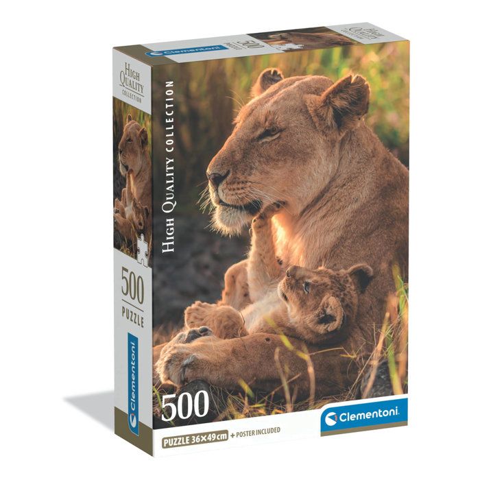 Puzzle Compact 500 pièces - Feline Love par CLEMENTONI