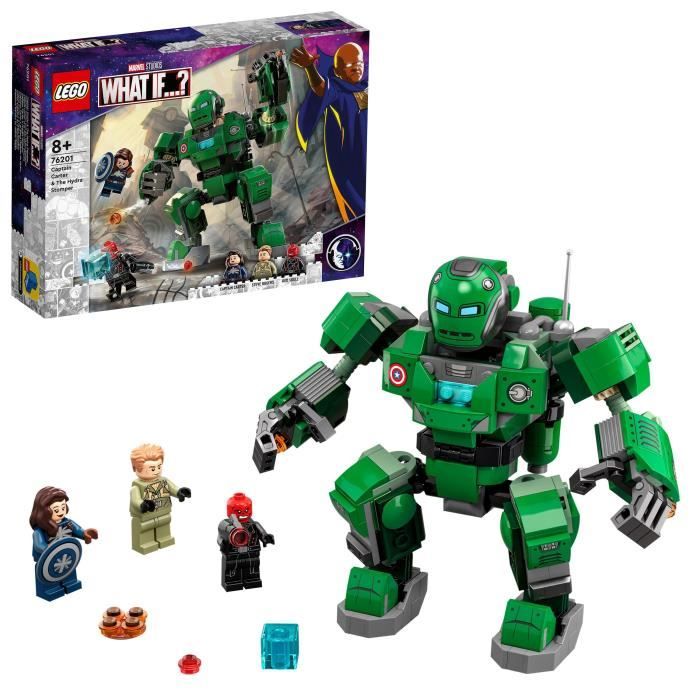 LEGO  76201 Marvel L'Agent Carter et le Marcheur d'Hydra avec Figurines Marvel L'Agent Carter et Crâne rouge