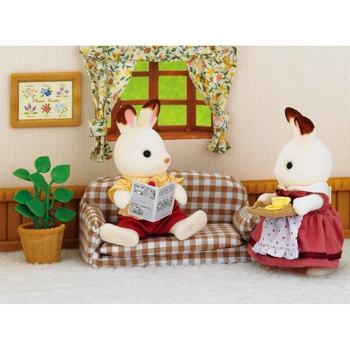 SYLVANIAN FAMILIES 5013 Papa Rabbit Chocolate and Living Room