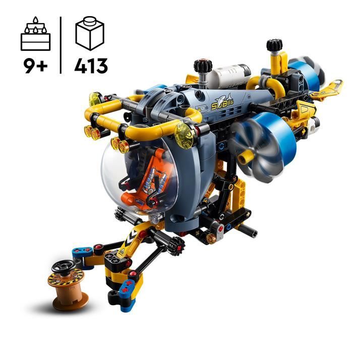 Image secondaire de LEGO Technic 42201 Le sous marin de recherche en haute mer - Jeu de construction des 9 ans