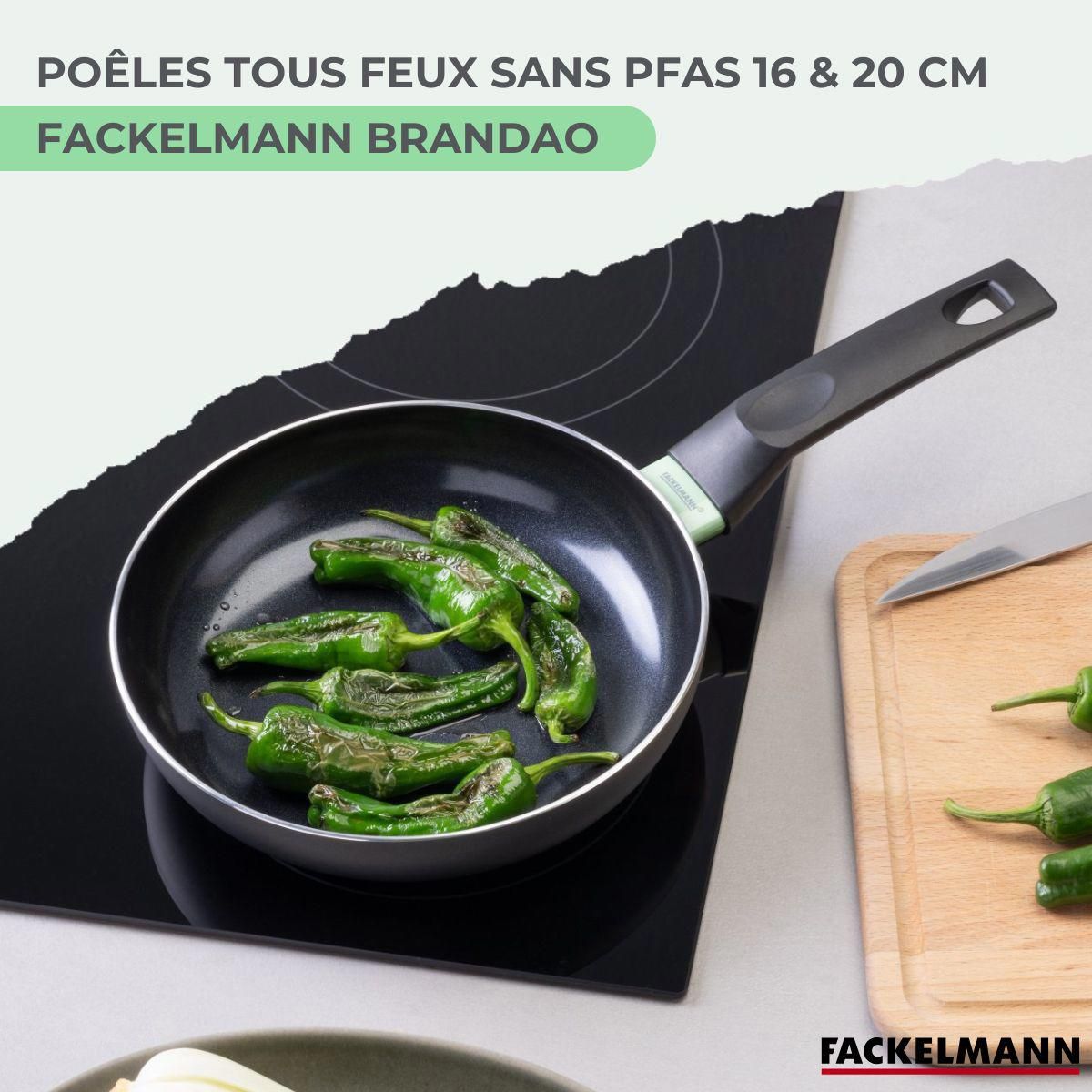 Image secondaire de Set de 2 poeles - FACKELMANN - Brandao - Antiadhésives céramique - 16 et 20 cm