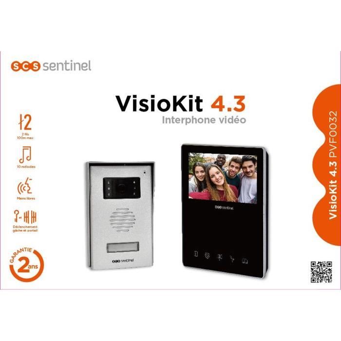 SCS SENTINEL Interphone vidéa filaire - Moniteur 4.3