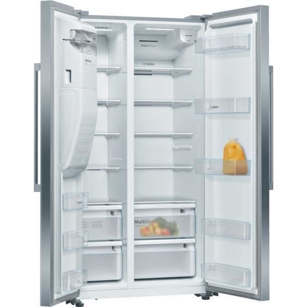 Réfrigérateur américain pose-libre BOSCH - KAD93VIFP - 2 portes - Vol. total: 562 l - 178,7x90,9cm - Gris