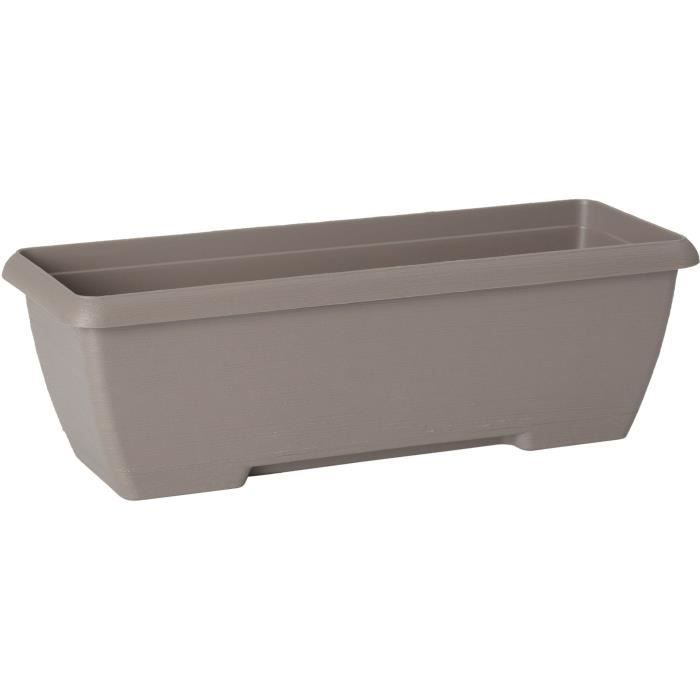 Jardiniere - GARDEN ID Teramo - Tortora 60 cm - Durevolezza - Riserva idrica integrata - Riciclato e riciclabile al 100% - Volume per le piante