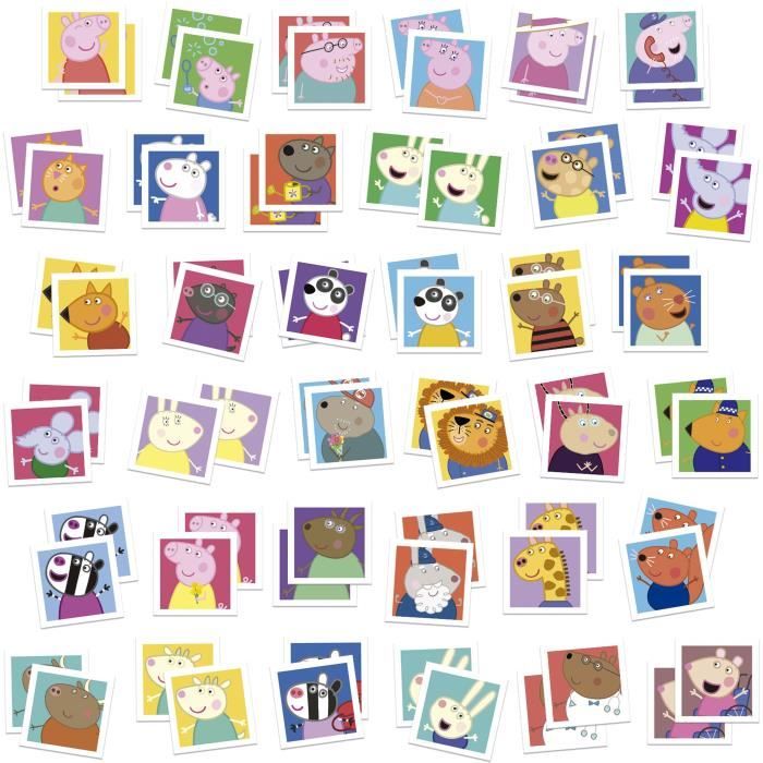 Image secondaire de Identic Peppa Pig - Jeu de mémoire - EDUCA - 72 cartes, développe mémoire et attention - Des 3 ans