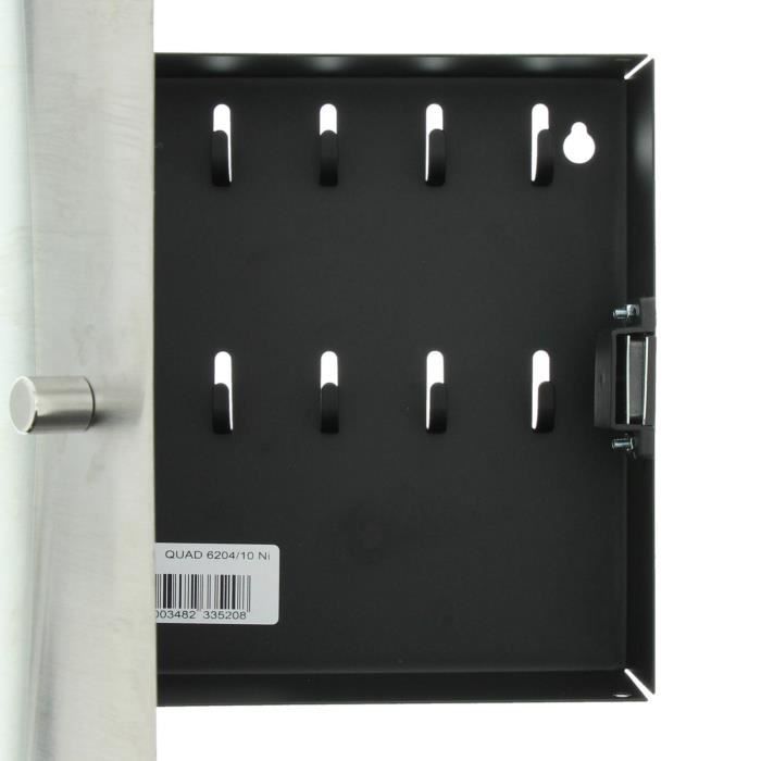 Key Cabinet QUAD 6204/10 Nickel Storage 10 Keys Color Nickel