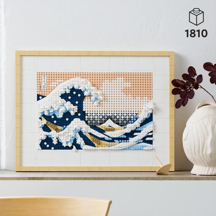 LEGO ART 31208 Hokusai – La Grande Vague, Décoration Murale Japonaise, Loisir Créatif, Adultes
