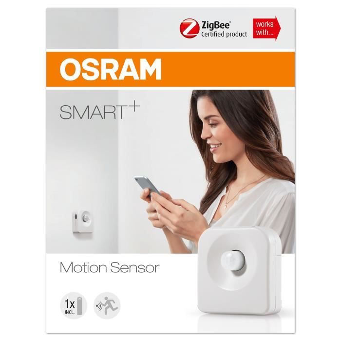 OSRAM Smart+ Déctecteur de Mouvement Motion Sensor Connecté - Blanc - 2,4W - Nécessite la passerelle OSRAM Lightify