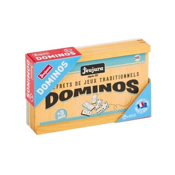 Juego de dominó de madera caja de madera 28 piezas formato rectangular uso recreativo