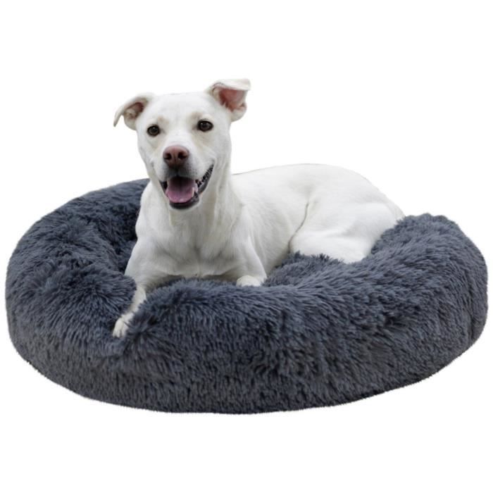 Image secondaire de Corbeille Moelleuse Fluffy pour Chiens et Chats - Ø76 cm - Gris
