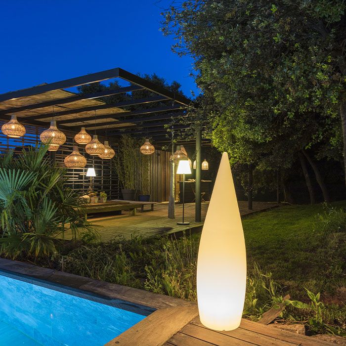 Image secondaire de Lampadaire d'extérieur sans fil CLASSY RGB H120cm avec télécommande