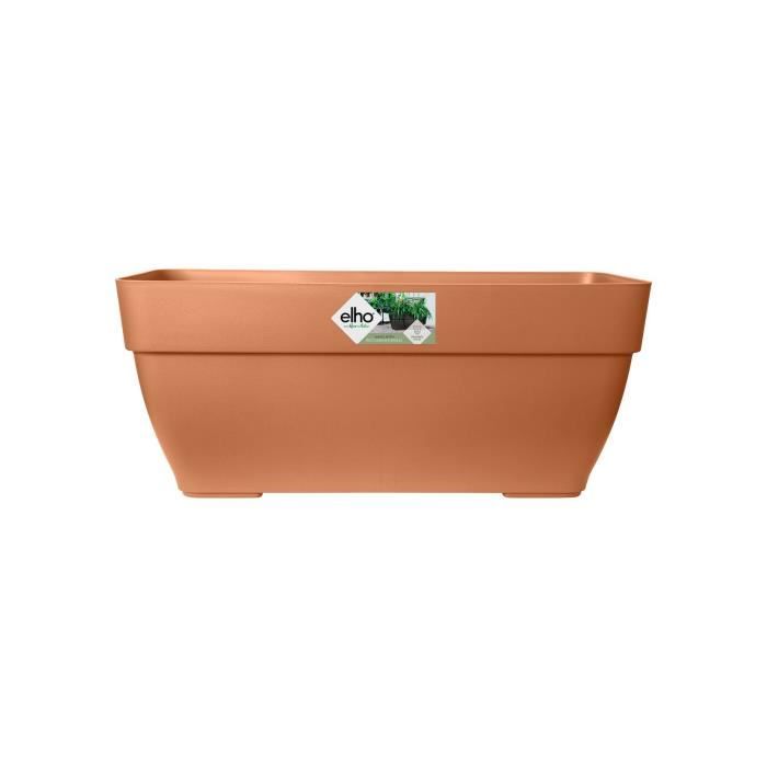 Fioriera Elho Vibia Campana Terrasse 80 - Marrone - L 77 x P 35 x H 33 cm - da esterno - 100% riciclata