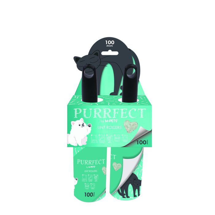 Rulli levapelucchi - M PETS - PURRFECT - 60 fogli - 23,7 x 5,75 cm - Verde