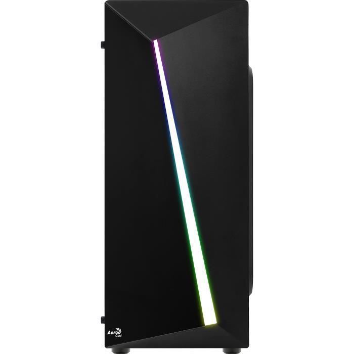 AEROCOOL BOITIER PC Shard - Moyen Tour - Noir - Porte latéral transparente acrylique - Format ATX (ACCM-PV14012.11)