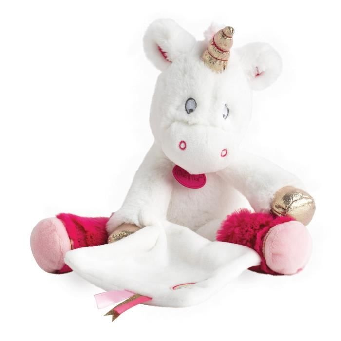 BABY NAT' Poupi et poussieres d'étoiles - Pantin avec doudou - licorne