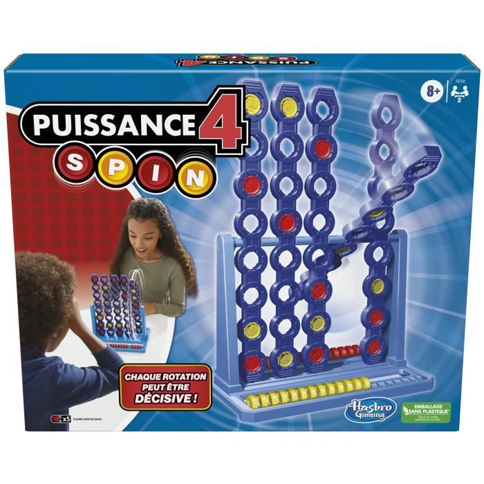 Power 4 Spin con griglia rotante, gioco da tavolo, per 2 giocatori, per bambini dagli 8 anni in su