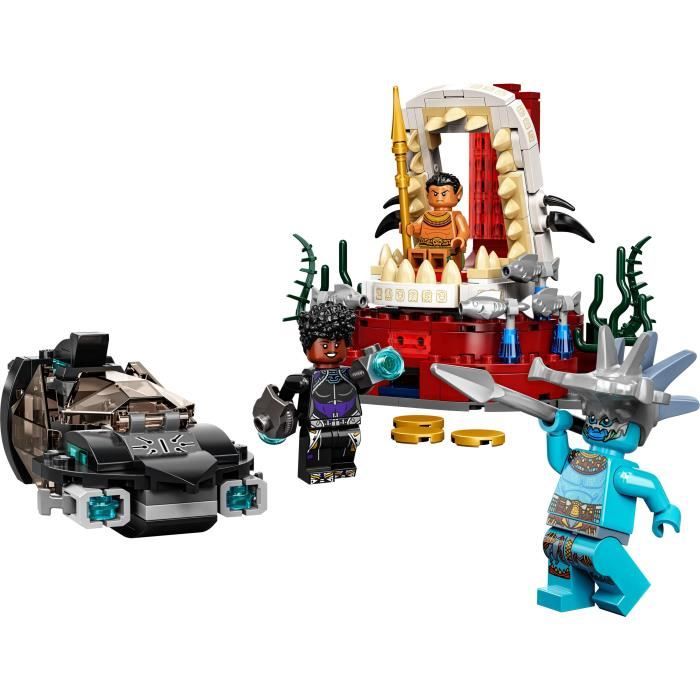 LEGO Marvel 76213 La Salle du Trône du Roi Namor, Jouet Sous-Marin, Figurines Black Panther
