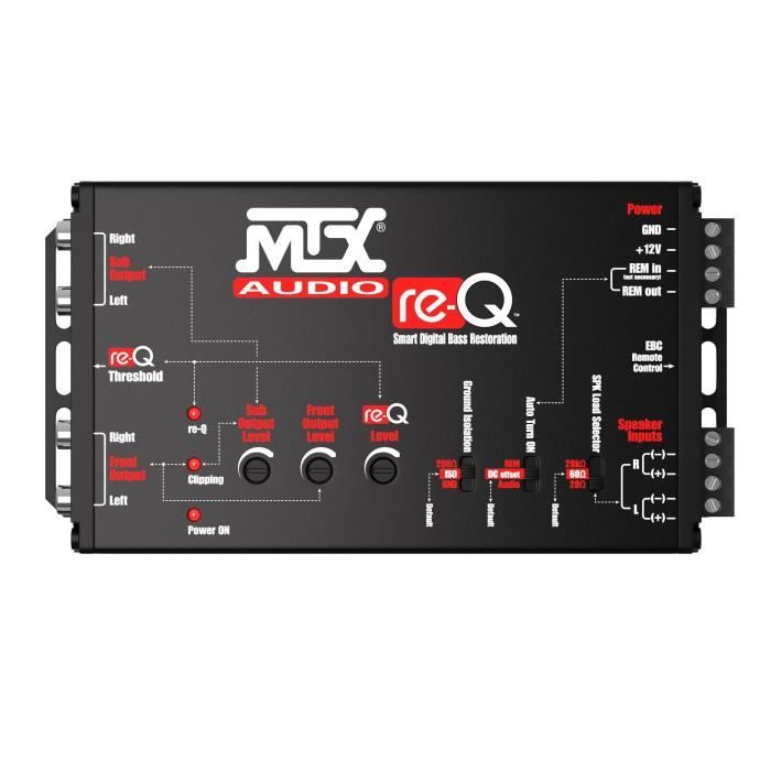 Ingressi di alto livello del processore di fascia alta alle uscite RCA - MTX AUDIO - re-Q