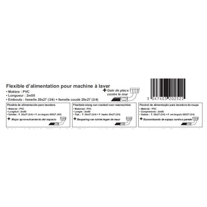 Image secondaire de Robinet simple pour machine a laver - DIPRA - Male