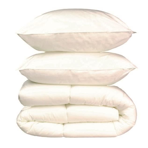 BLANREVE Pack Couette chaude et Oreiller Percale - Anti-acariens - 220x240cm