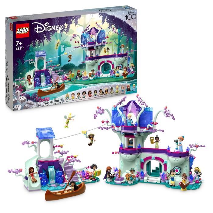 LEGO Disney 43215 La Cabane Enchant?e dans l'Arbre, avec 13 Mini-Poup?es dont Princesse Jasmine et Elsa