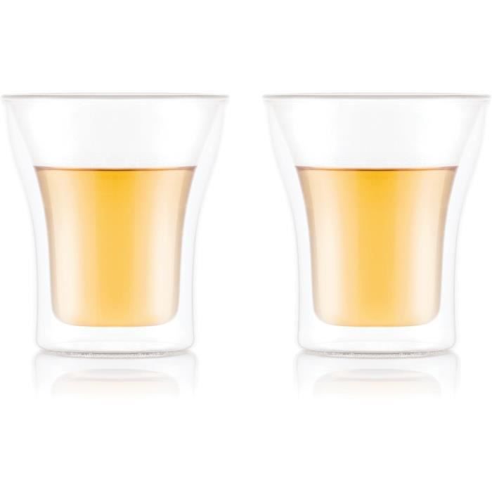 Image secondaire de Set 2 verres - BODUM - Assam - Double paroi - 0.2 l - Transparent