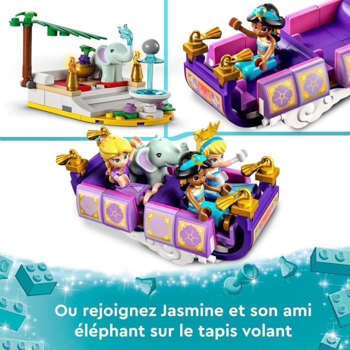 LEGO Disney Princesse 43216 Le Voyage Enchanté des Princesses, Jouet avec Cheval, et Figurines