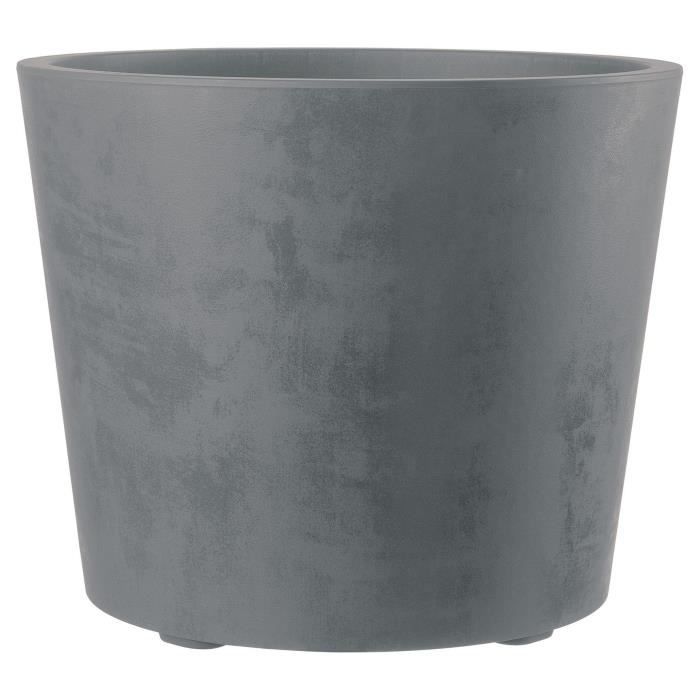 DEROMA Pot de fleurs Millennium R - 59 x h49,5 cm - Ashgrey - A r�serve d'eau - Roulettes
