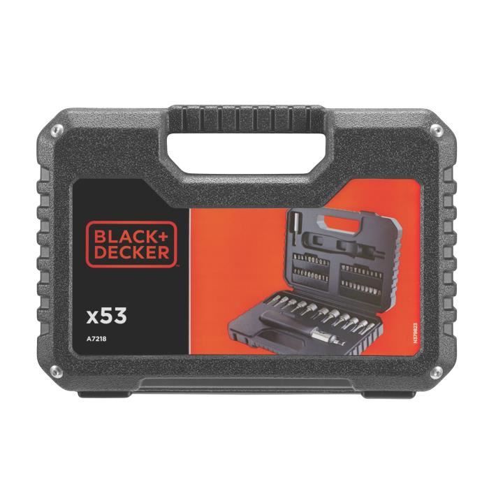 BLACK & DECKER Coffret d'outils de perçage et vissage 53 pieces