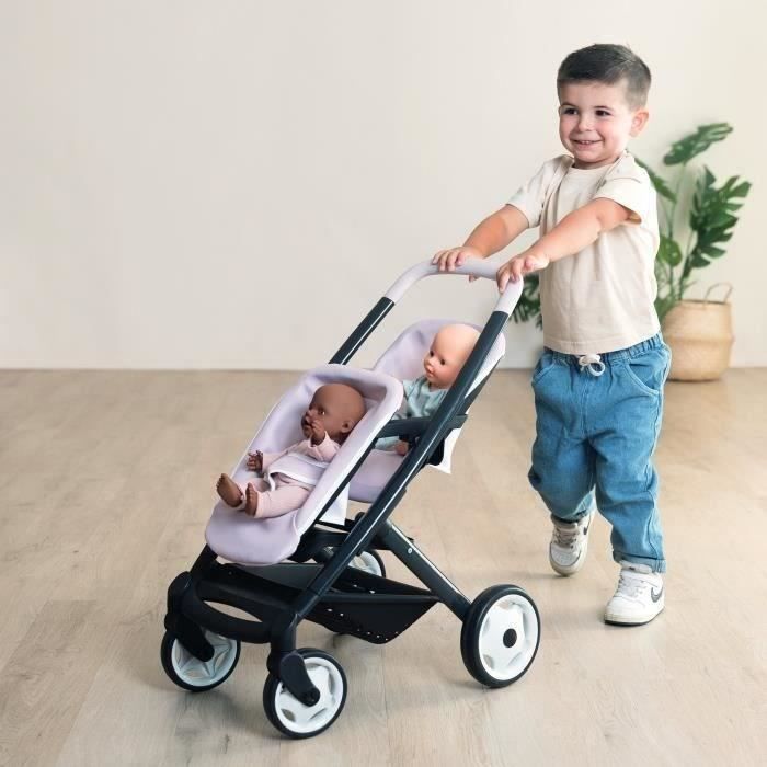 Image secondaire de SMOBY - Maxi-Cosi Poussette Jumeaux Rose - des 3 ans