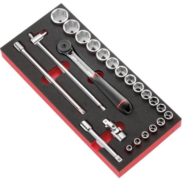 Module de rangement pour douilles 1/2'' 6 pans métriques - FACOM