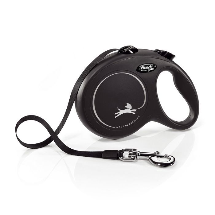 Correa de cuerda KERBL Flexi Classic M - Longitud: 5 m - Peso máximo: 25 kg - Negro - Para perros