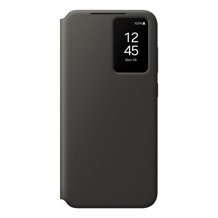 Custodia Smart View per Galaxy S24 FE con porta carte, nera