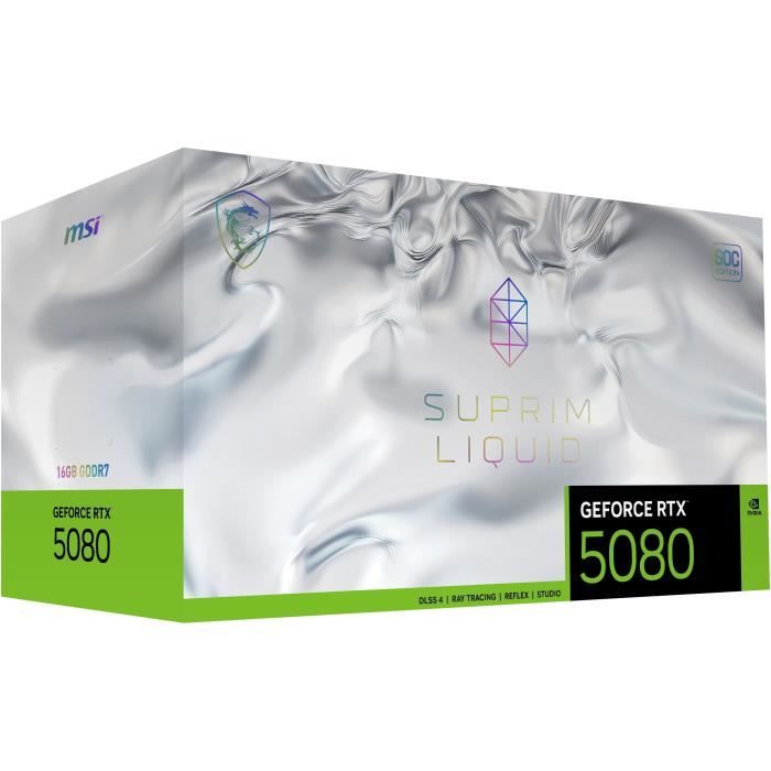 Image secondaire de Carte graphique - MSI - SUPRIM GEFORCE RTX 5080 16G LIQUID SOC NVIDIA 16 Go GDDR7