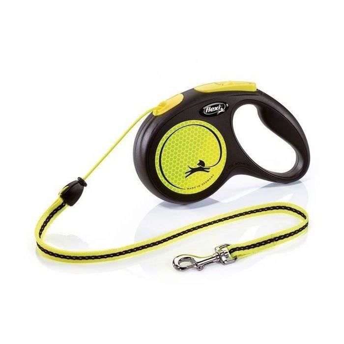 Correa de cuerda KERBL Flexi GiantNeon M - Longitud: 5 m - Peso máximo: 20 kg - Para perros