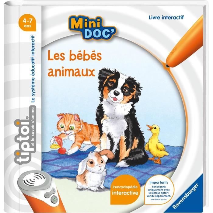 tiptoi, Livre interactif, Mini Doc', Les bébés animaux, 4 ans, 13099022, Ravensburger