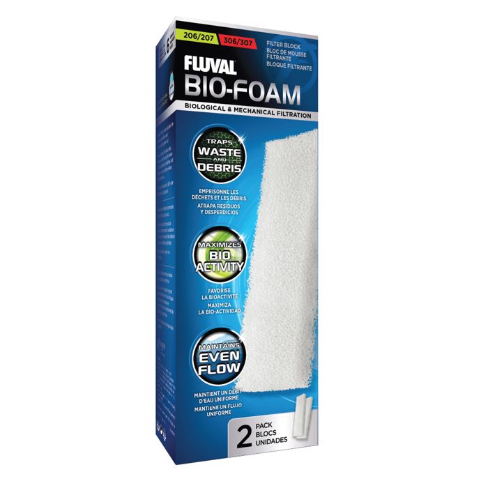 Bloc de mousses FLUVAL 206 306 pour aquarium - filtration mécanique et biologique