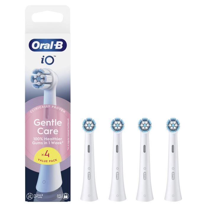Recharges de brosse a dents - ORAL B - iO - x4 Soin Doux Blanc