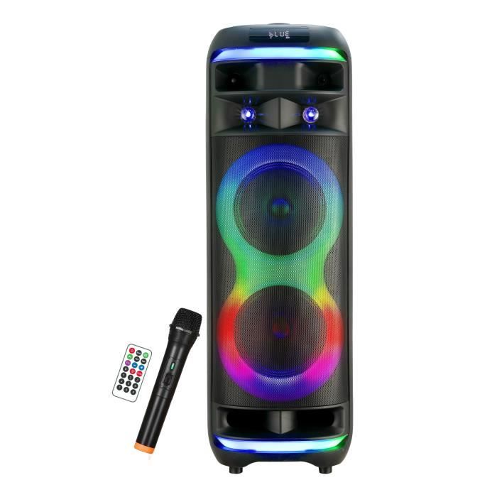 Cassa karaoke - INOVALLEY - RGB - 800 Watt - Bluetooth V5.0 - Microfono wireless incluso - Durata della batteria da 2 a 3 ore - LED