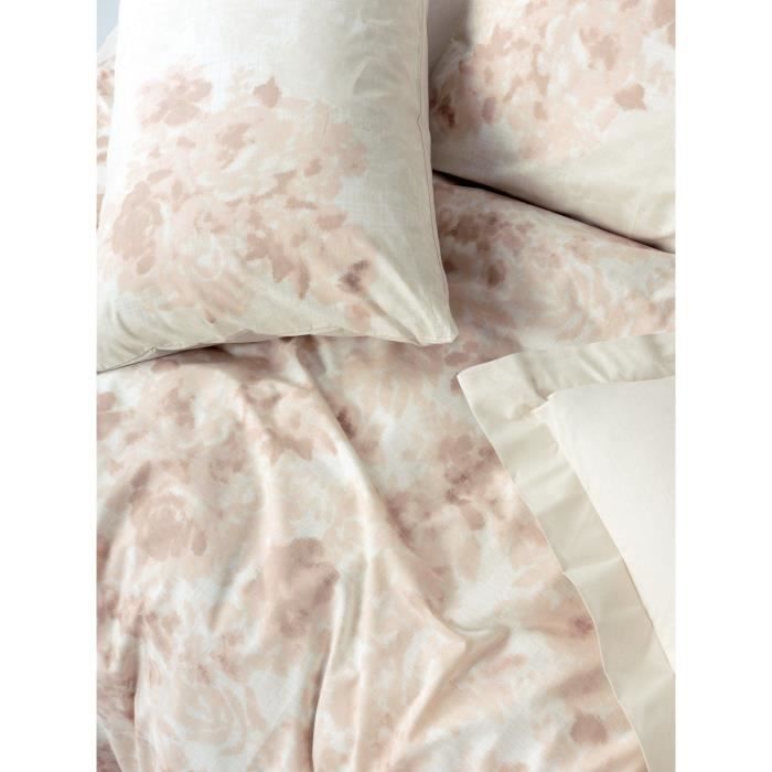 Image secondaire de Parure de lit - 1 housse de couette 220 x 240 cm + 2 taies d'oreiller 60 x 60 cm - 100% coton renforcé - Beige