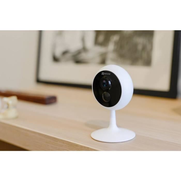 EZVIZ C1C 1080P Caméra Surveillance Wifi Intérieure - Vision nocturne - 130 ° Grand angle