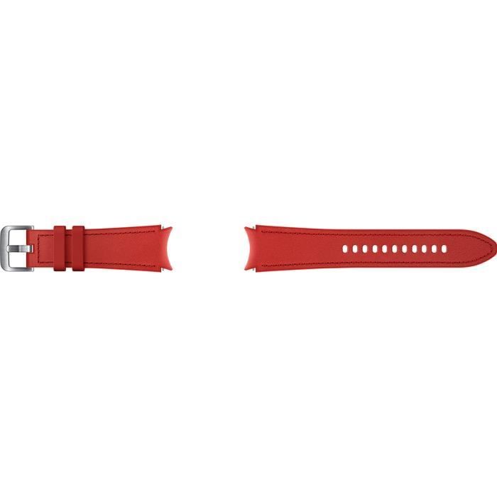 Bracelet Galaxy Watch4 / Watch5 Cuir 130mm Rouge