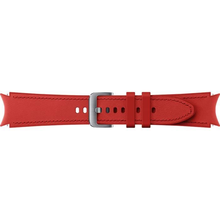 Bracelet Galaxy Watch4 / Watch5 Cuir 130mm Rouge